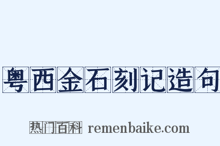 粤西金石刻记造句是什么意思的图片